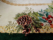 Serweta Gobelinowa Świąteczna  z zieloną listwą 100x100