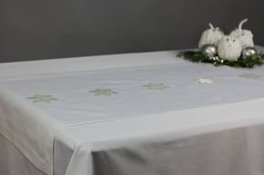 Bieżnik Świąteczny  Stella srebro