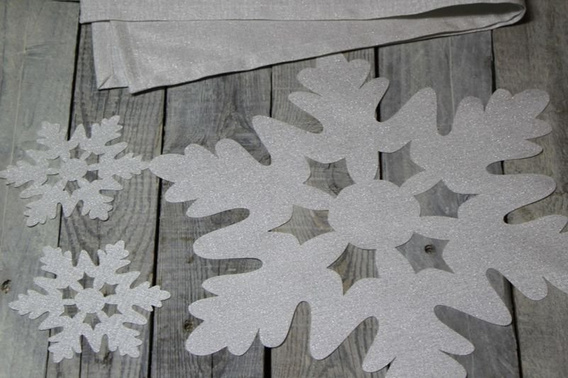 Płatek śniegu srebrzysta serwetka