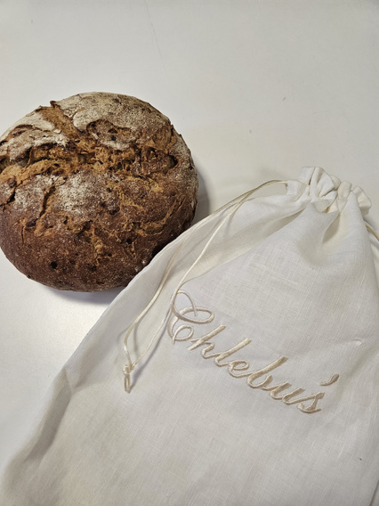 Lniany worek na chleb "Chlebuś "