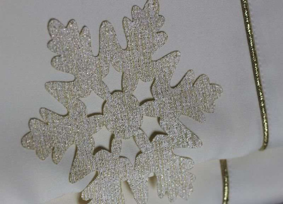 Płatek śniegu złota serwetka