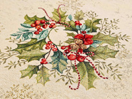 Serweta Gobelinowa Świąteczna  z zieloną listwą 100x100