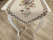 Bieżnik Gobelinowy ecru z szenilwwem Kwiaty wzó RÓże