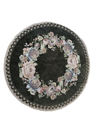 Obrus gobelinowy z szenilem zielony Kwiaty  wzór Róże Fi95