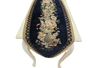 Bieżnik Gobelinowy granatowy z szenilwwem Kwiaty wzór  Róże 