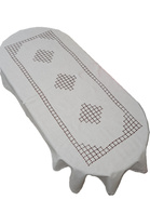 Obrus lniany ręcznie  haftowany mereżka Snutki biały