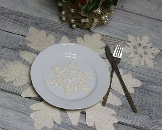 Płatek śniegu złota serwetka