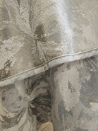 Gruby dwustronny obrus żakardowy koło szaroniebieski