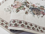 Bieżnik Gobelinowy ecru z szenilwwem Kwiaty wzó RÓże