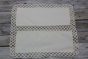 Serwetka bawełniana z ręcznie robioną koronką wzór 029