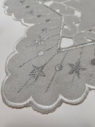  Serwetka szara świąteczna haftowana Gwiazda