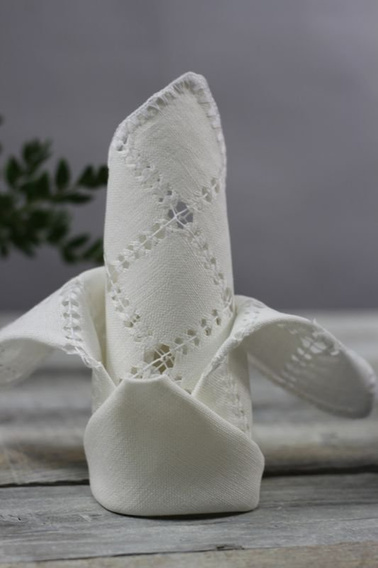 Serwetka lniana Mereżka ręcznie robiona  M1 (handmade) 