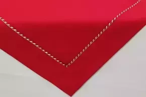 Serweta plamoodporna czerwona EVA z biało czerwoną wypustką