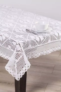 Obrus  szydełkowy biały bawełniany