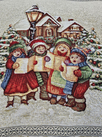 Poszewka Świąteczna gobelinowa  Kolędnicy