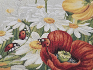 Obrus gobelinowy Kwiaty Polne koło fi140