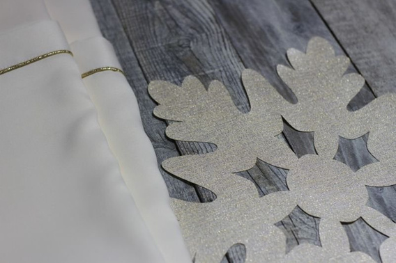 Płatek śniegu złota serwetka