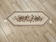 Bieżnik Gobelinowy ecru z szenilwwem Kwiaty wzó RÓże