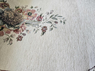 Poszewka gobelinowa ecru Kwiaty wzór Róże 45x45