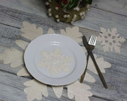 Płatek śniegu złota serwetka