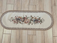 Bieżnik Gobelinowy ecru z szenilwwem Kwiaty wzór Róże 