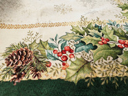 Serweta Gobelinowa Świąteczna  z zieloną listwą 100x100