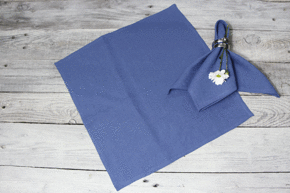 Serwetka lniana ciemno niebieska