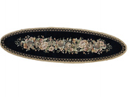 Bieżnik Gobelinowy granatowy z szenilwwem Kwiaty wzór  Róże 