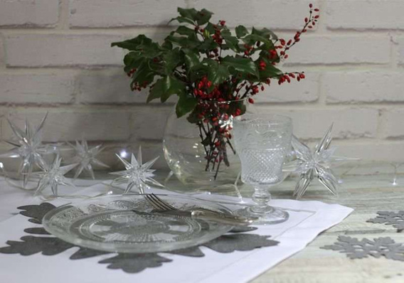 Płatek śniegu glamour serwetka