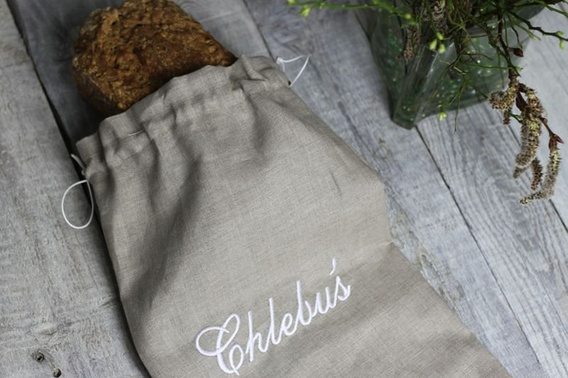 Lniany worek na chleb "Chlebuś "