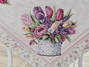 Serweta gobelinowa Kwiaty wzór Tulipany w konewce