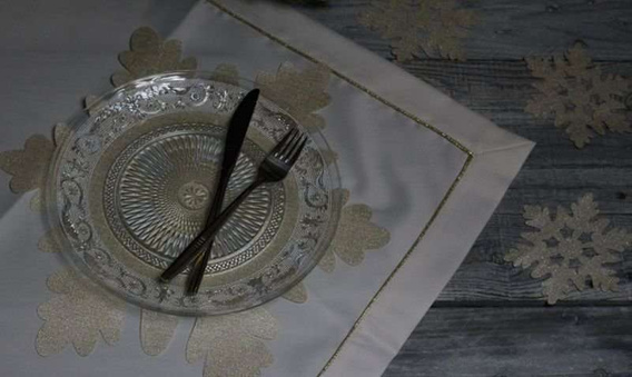 Płatek śniegu złota serwetka