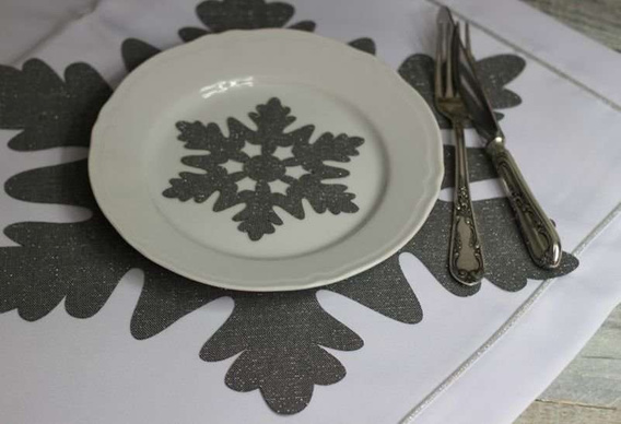 Płatek śniegu glamour serwetka