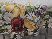 Obrus gobelinowy Kwiaty Polne koło fi140