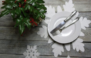 Płatek śniegu srebrzysta serwetka