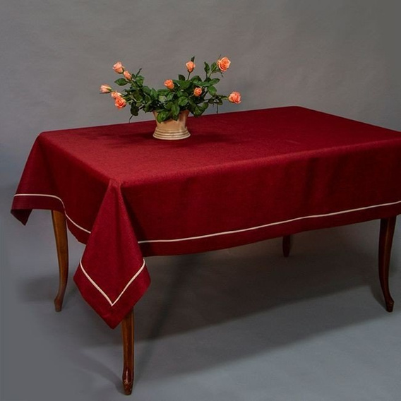 Obrus bordo z wypustką imitacja lnu