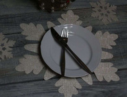 Płatek śniegu złota serwetka