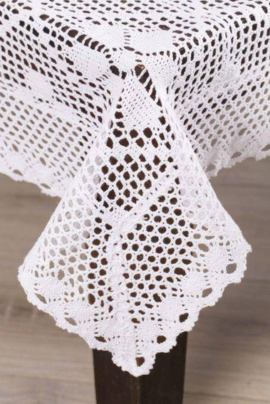 Obrus  szydełkowy biały bawełniany
