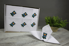 Komplet 6 serwetek bawełnianych Łowicz