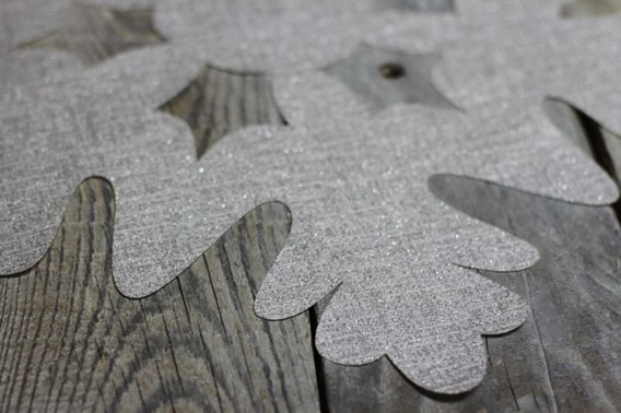 Płatek śniegu srebrzysta serwetka