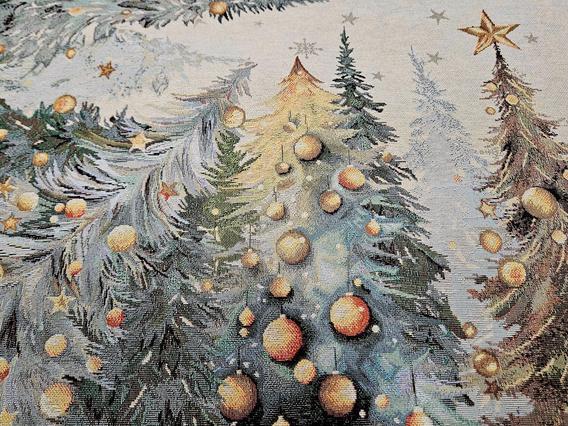 Serweta Gobelinowa Świąteczna  Choinki 100x100