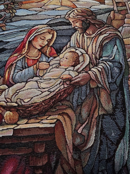 Poszewka Świąteczna gobelinowa Szopka  45x45 cm