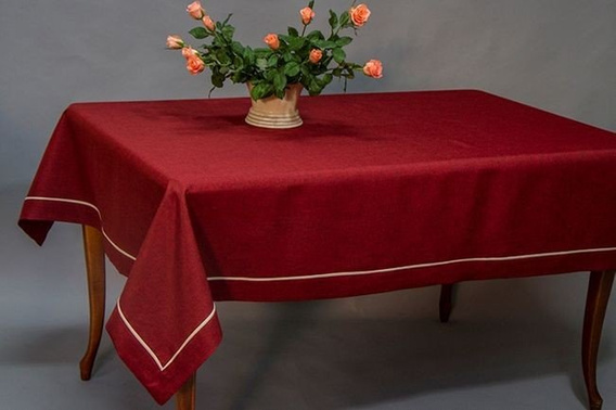 Obrus bordo z wypustką imitacja lnu