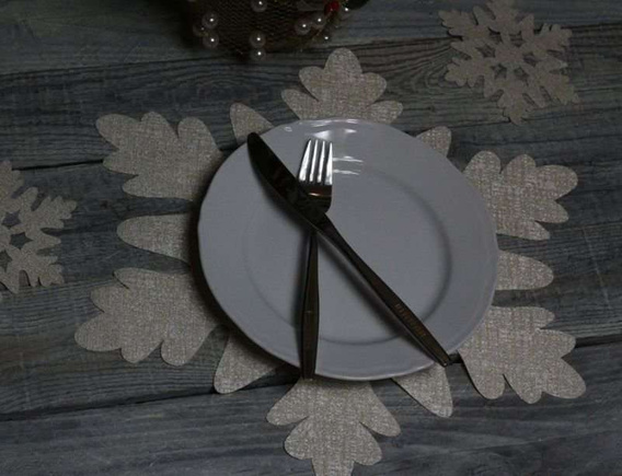 Płatek śniegu złota serwetka