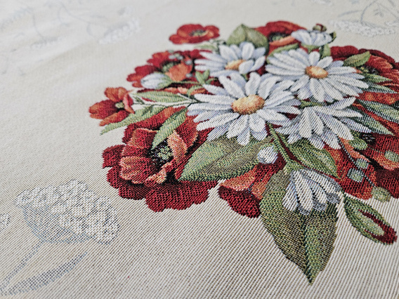Serweta gobelinowa Kwiaty wzór  Maki