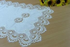 Bieżnik ecru  z gipiurą